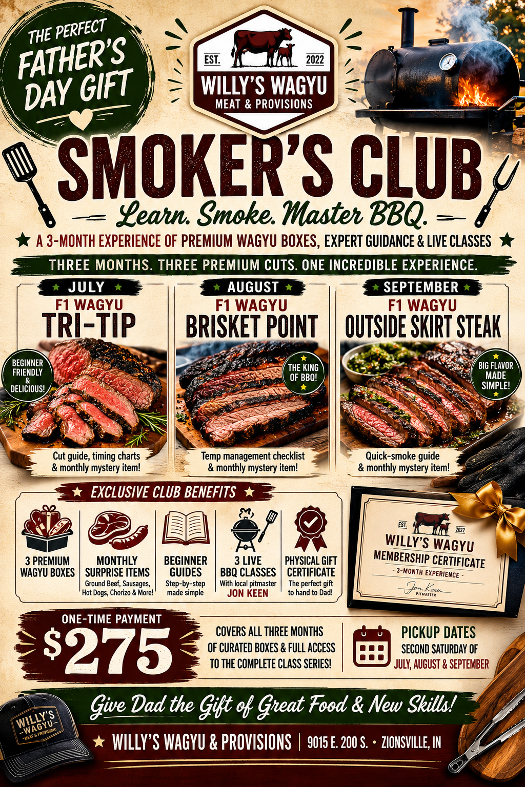 Father’s Day Smoker’s Club Membership