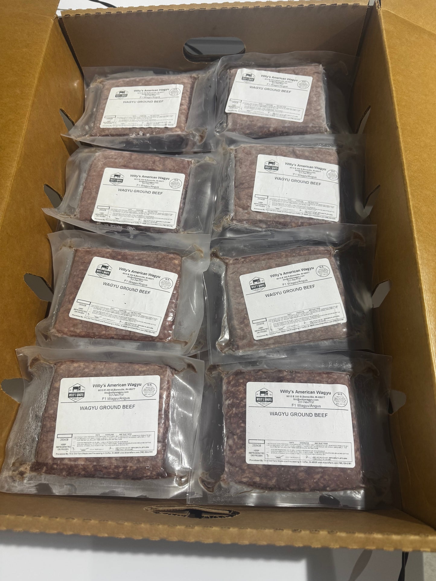 Willy's Wagyu F1 Ground Beef | 4 lb Bundle (4 x 1 lb Packs)