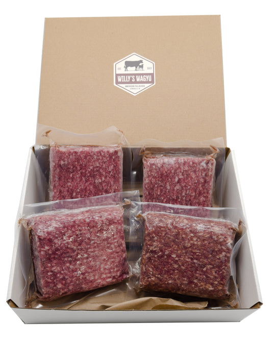 Willy's Wagyu F1 Ground Beef | 4 lb Bundle (4 x 1 lb Packs)